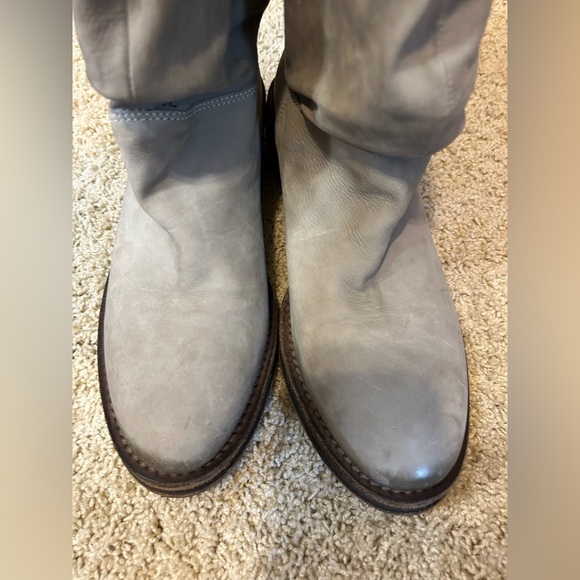 Vic Matie “Free People” pewter gray, suede, slouch boots. Size EU 40 US 9.5-10 - Picture 2 of 7